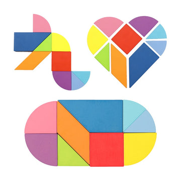 3D Wooden Variable Tangram Jigsaw Puzzle Toys